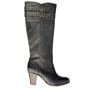 FRYE Fiona Black Leather NWOT Belted Boots Size 10